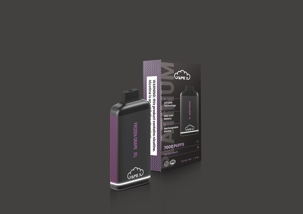 frozen grape vape juice - 5% Nicotine switch pro Vape Delivery Scarborough – Colour:Silver Blue
