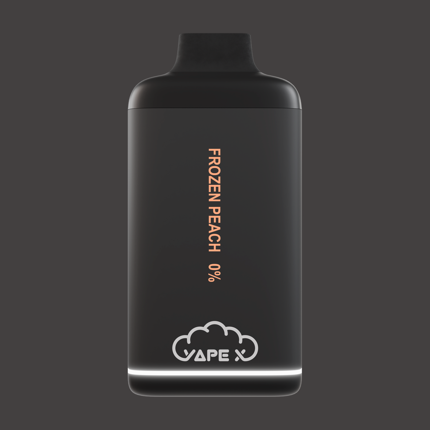 vapeX Frozen Peach 0% Nicotine (10 Pack) disposable vape front product view