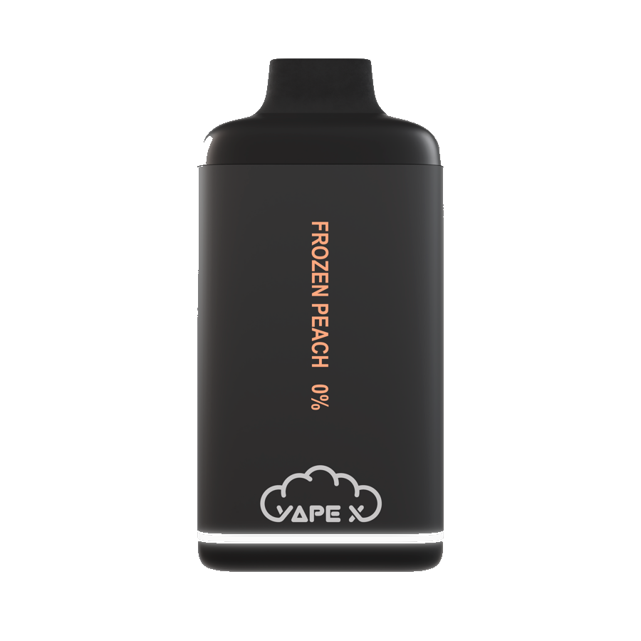 vapeX Frozen Peach Vape 5% Nicotine disposable vape front product view
