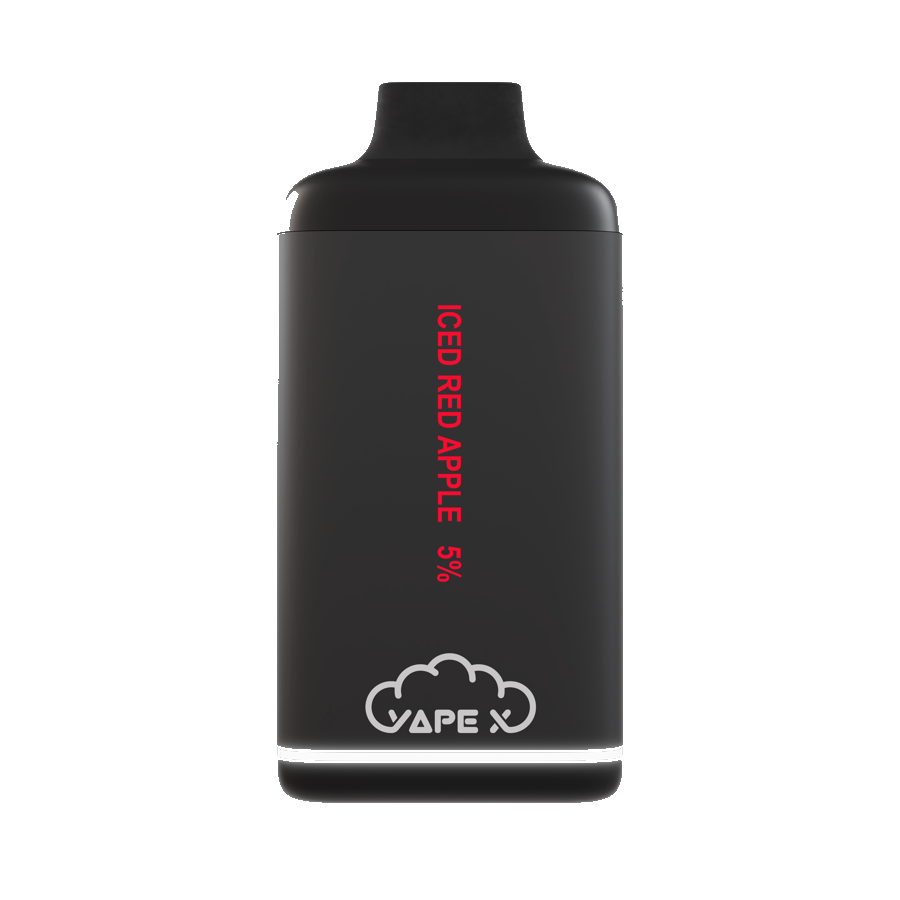 vapeX Iced Red Apple 5% Nicotine (10 Pack) disposable vape front product view