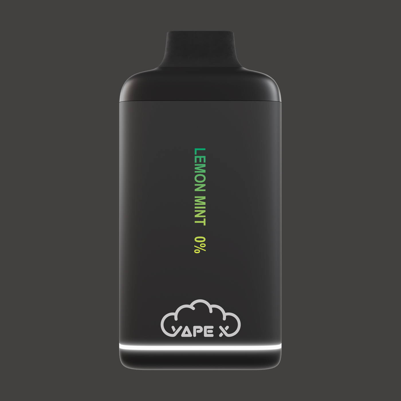 vapeX Lemon Mint 0% Nicotine (10 Pack) disposable vape front product view