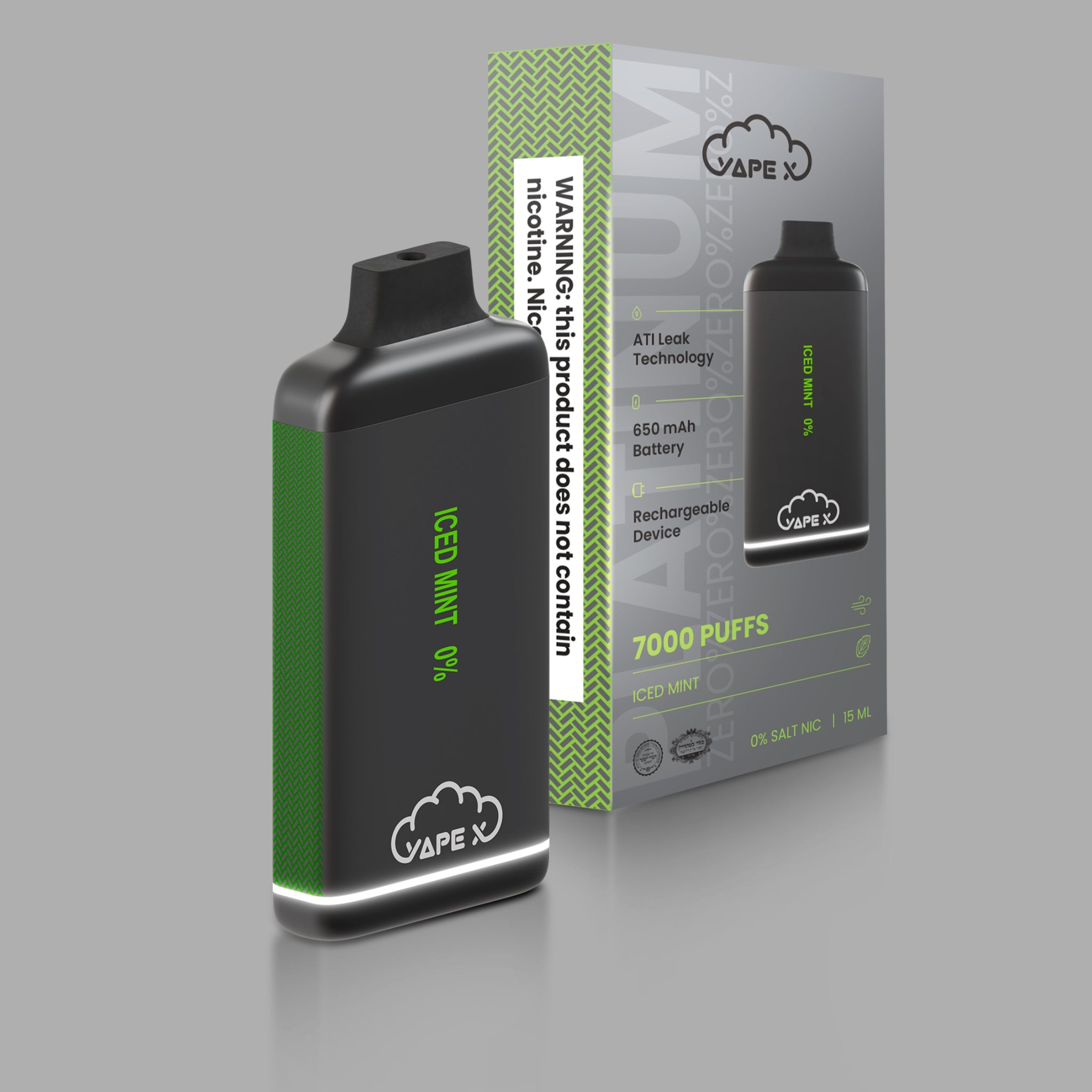 Iced Mint Vape - 0% Nicotine